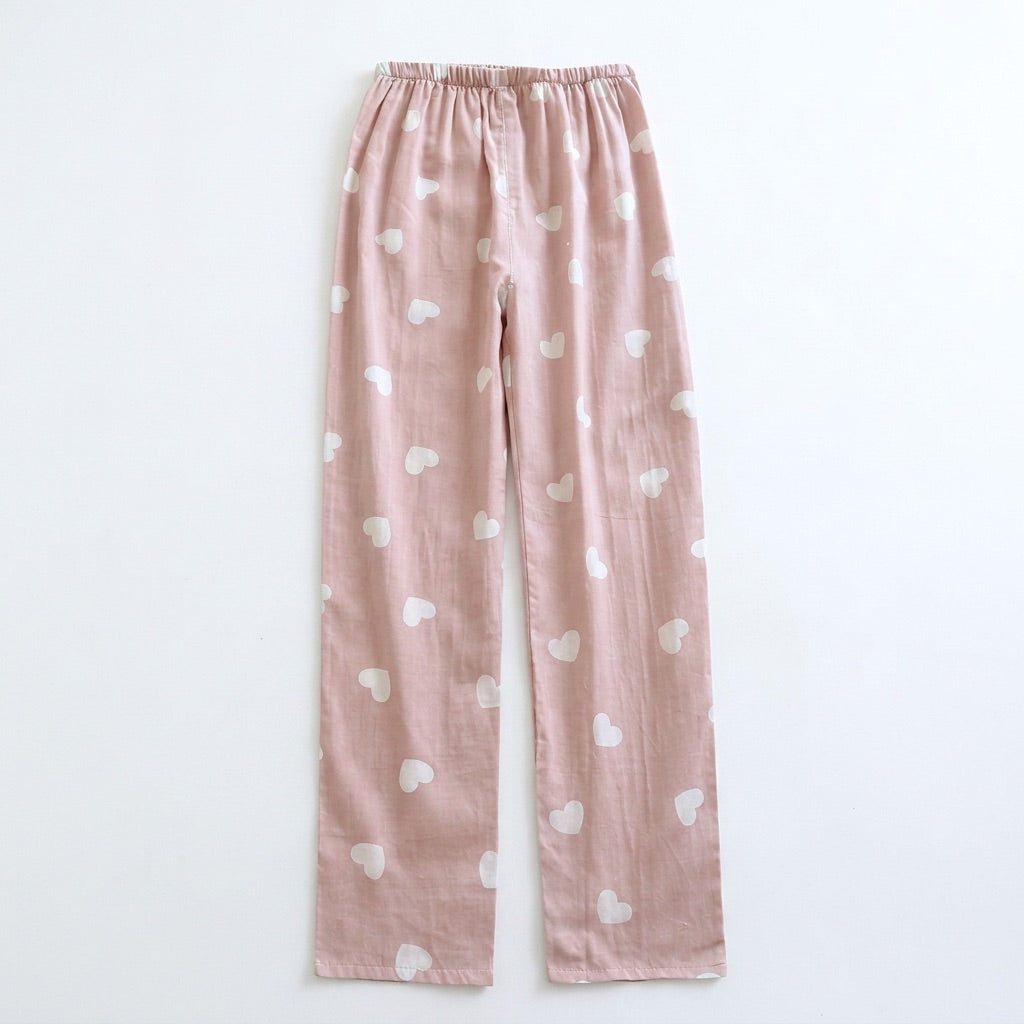 Pijama de Musselina com Corações