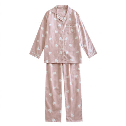 Pijama de Musselina com Corações