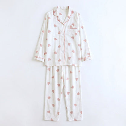 Pijama de Musselina com Corações