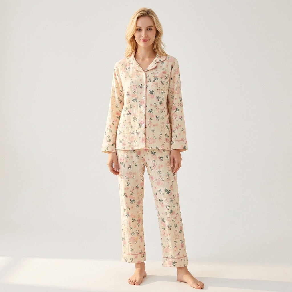 Pijama de Musselina Floral