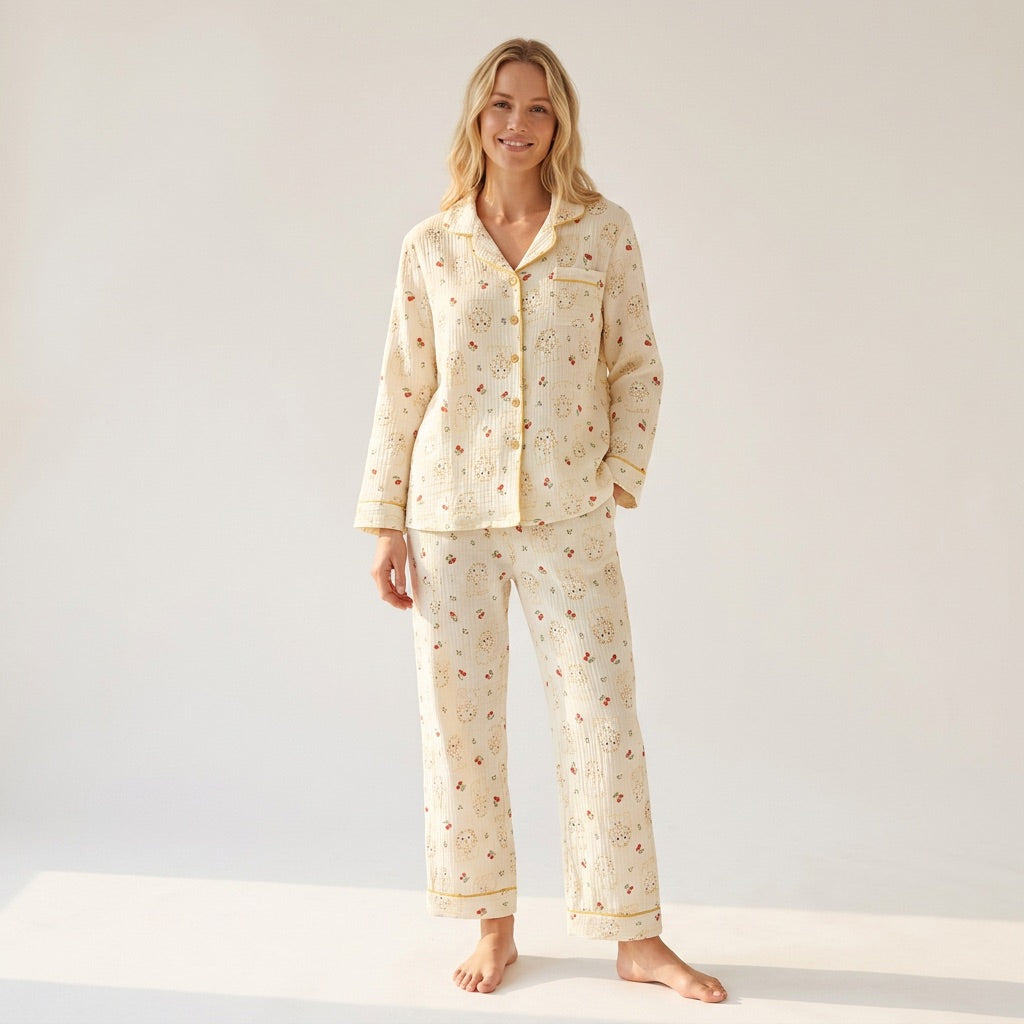 Pijama de Musselina Floral