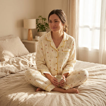 Pijama de Musselina Floral