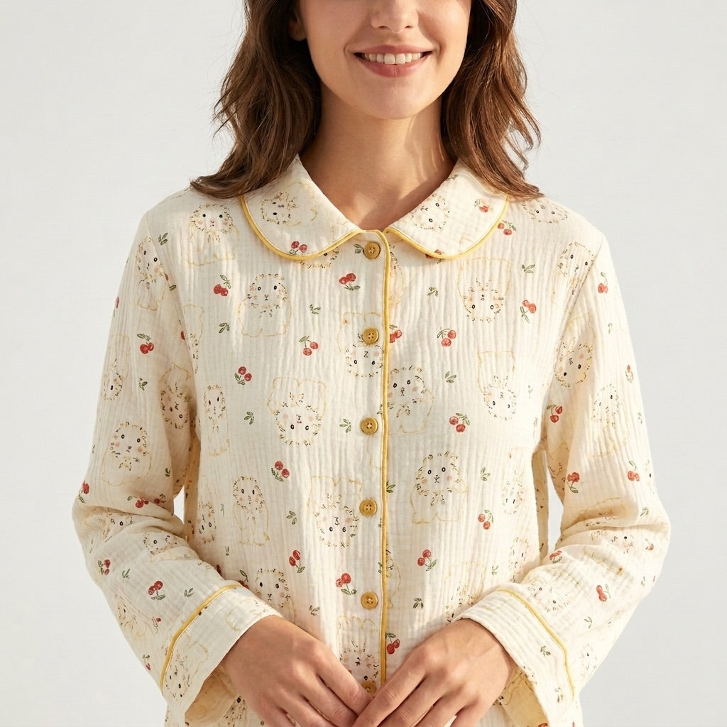 Pijama de Musselina Floral