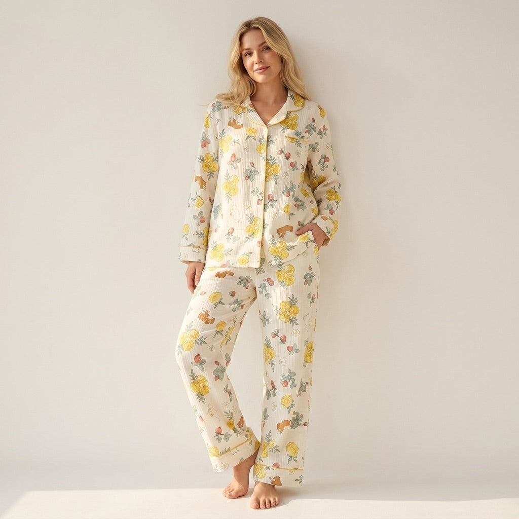 Pijama de Musselina Floral
